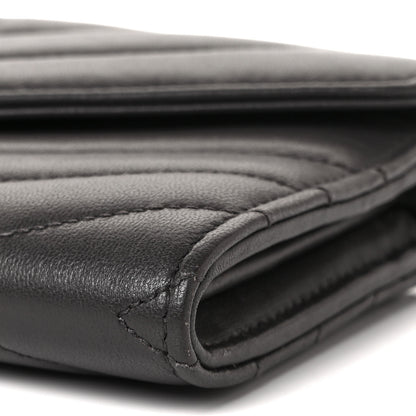 Saint Laurent Lambskin Y Quilted Monogram Large Loulou Flap Wallet Asphalt 8 of 8