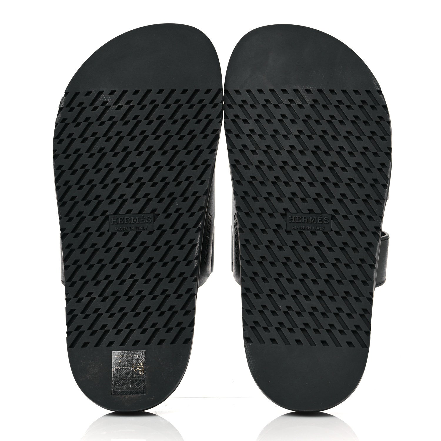 Hermes Calfskin Womens Chypre Sandals 37 Black 5 of 9
