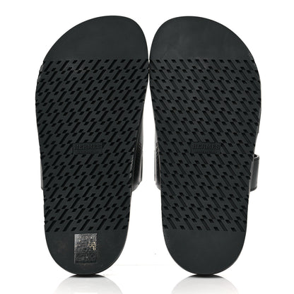 Hermes Calfskin Womens Chypre Sandals 37 Black 5 of 9