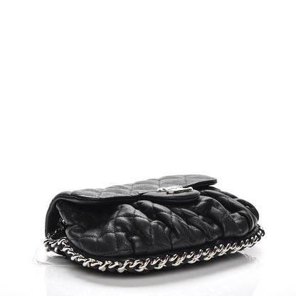 Chanel Washed Lambskin Quilted Mini Chain Around Flap Black 4 of 7