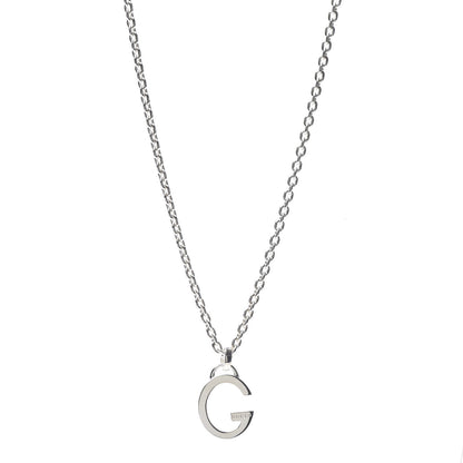 Gucci Sterling Silver Charlotte G Pendant Necklace 1 of 6
