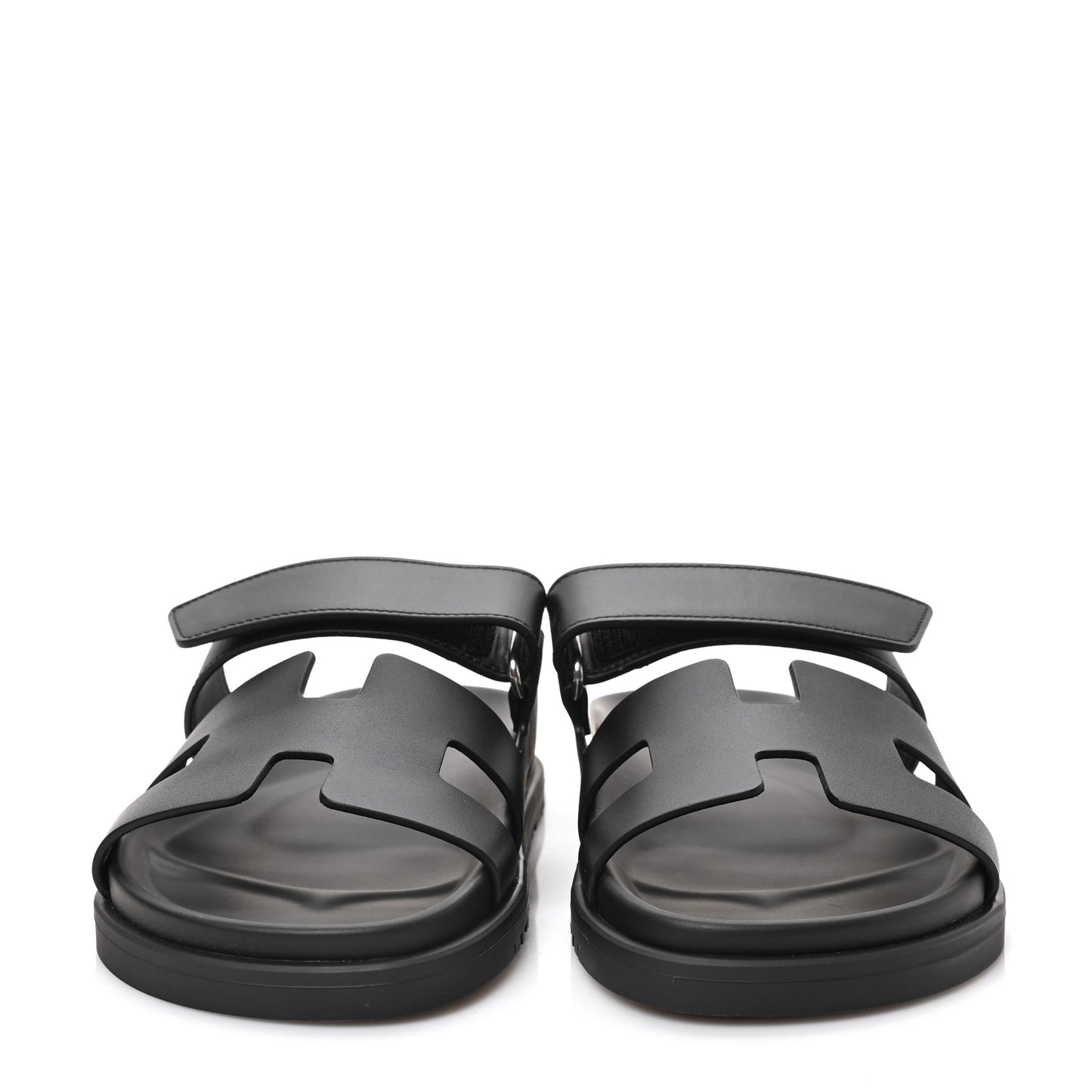 Calfskin Womens Chypre Sandals 36.5 Black