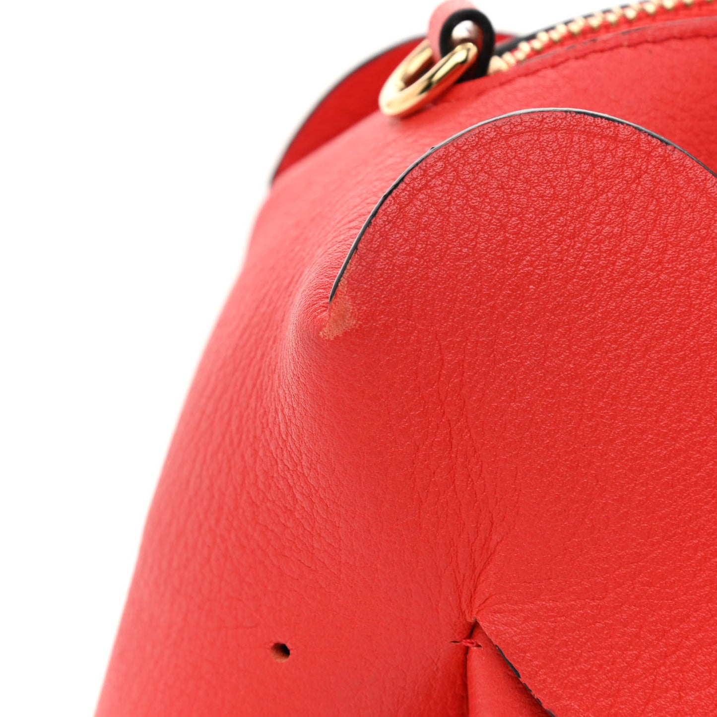 Calfskin Mini Elephant Crossbody Bag Scarlet Red