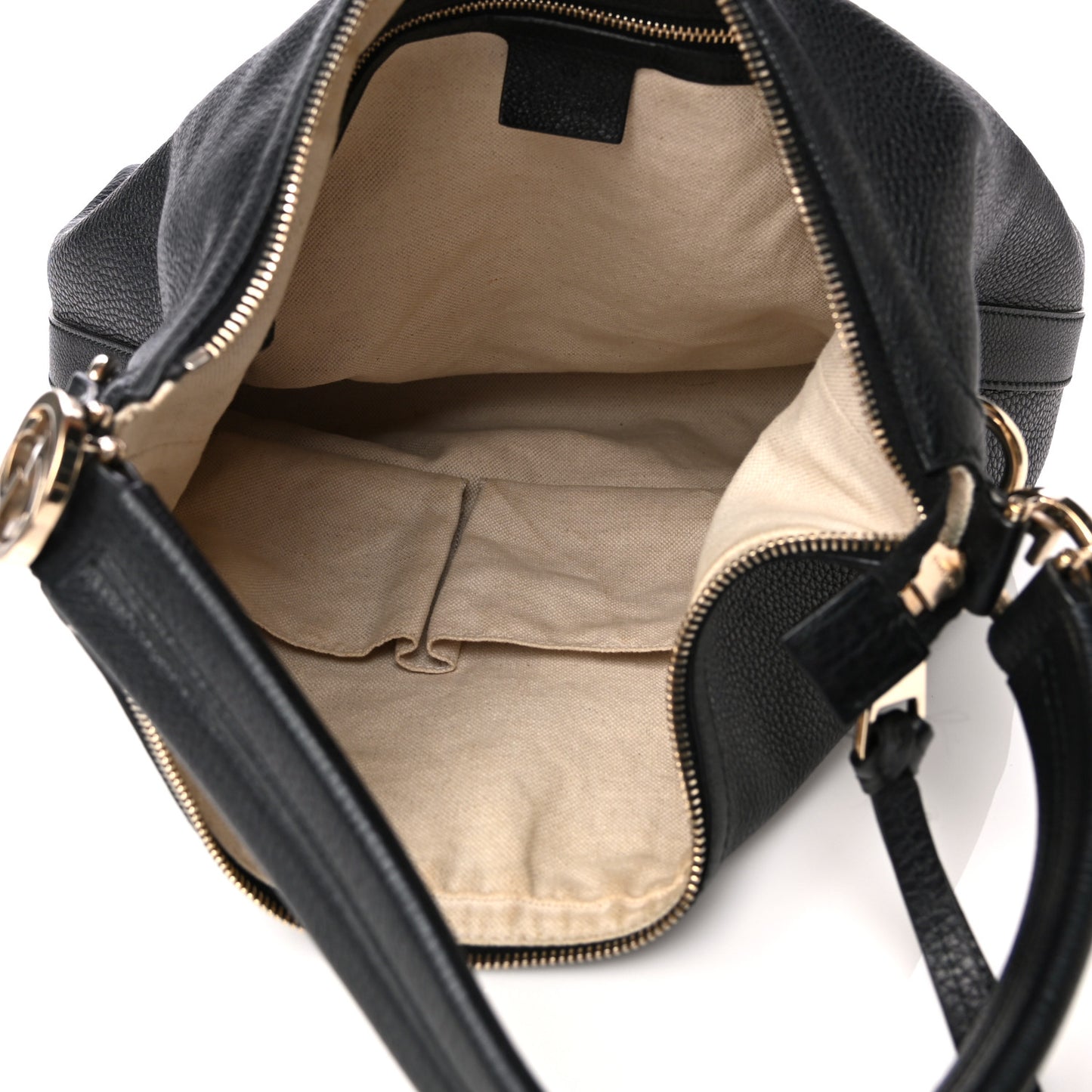 Pebbled Calfskin Small Miss GG Hobo Black