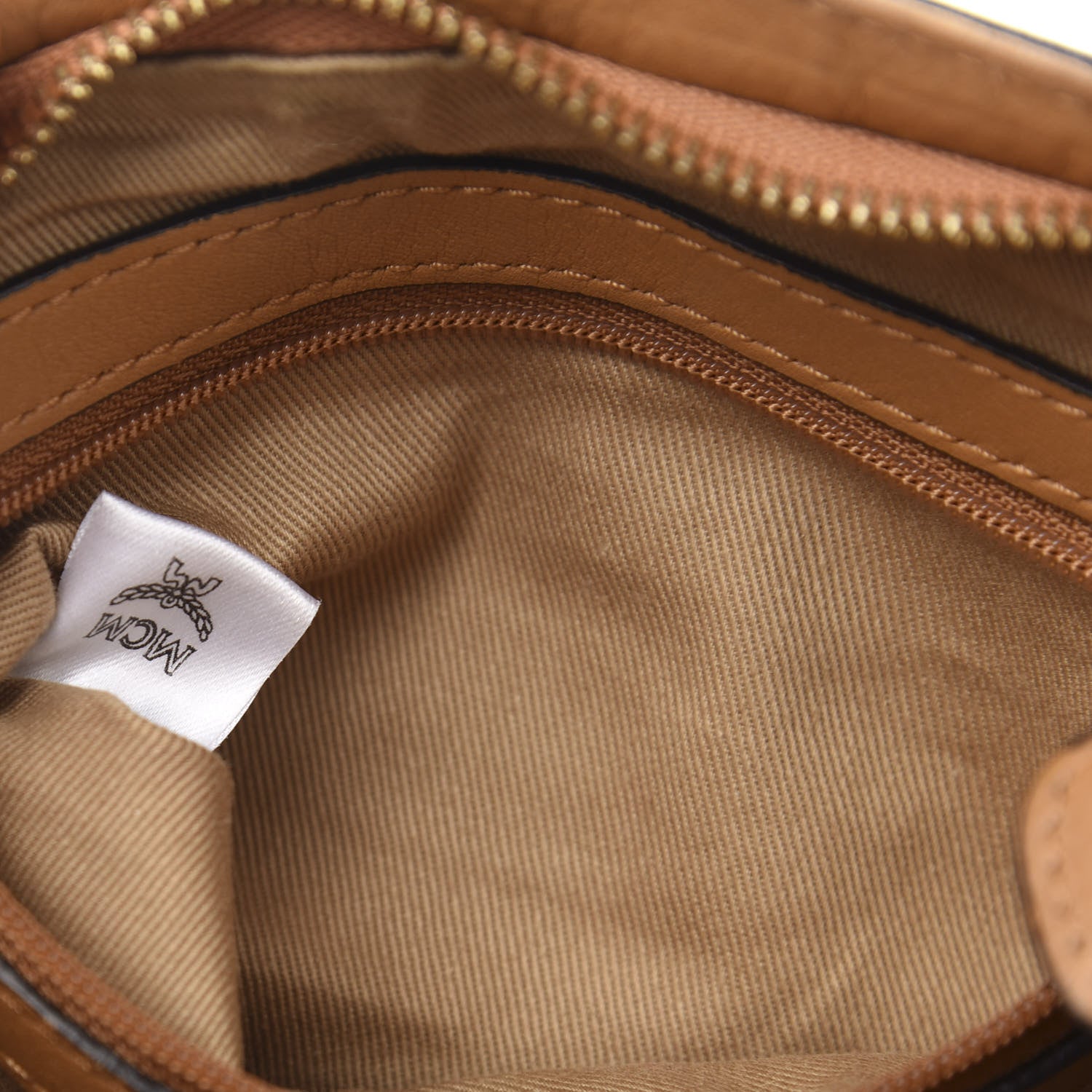 MCM Visetos Baguette Bag Cognac 7 of 12