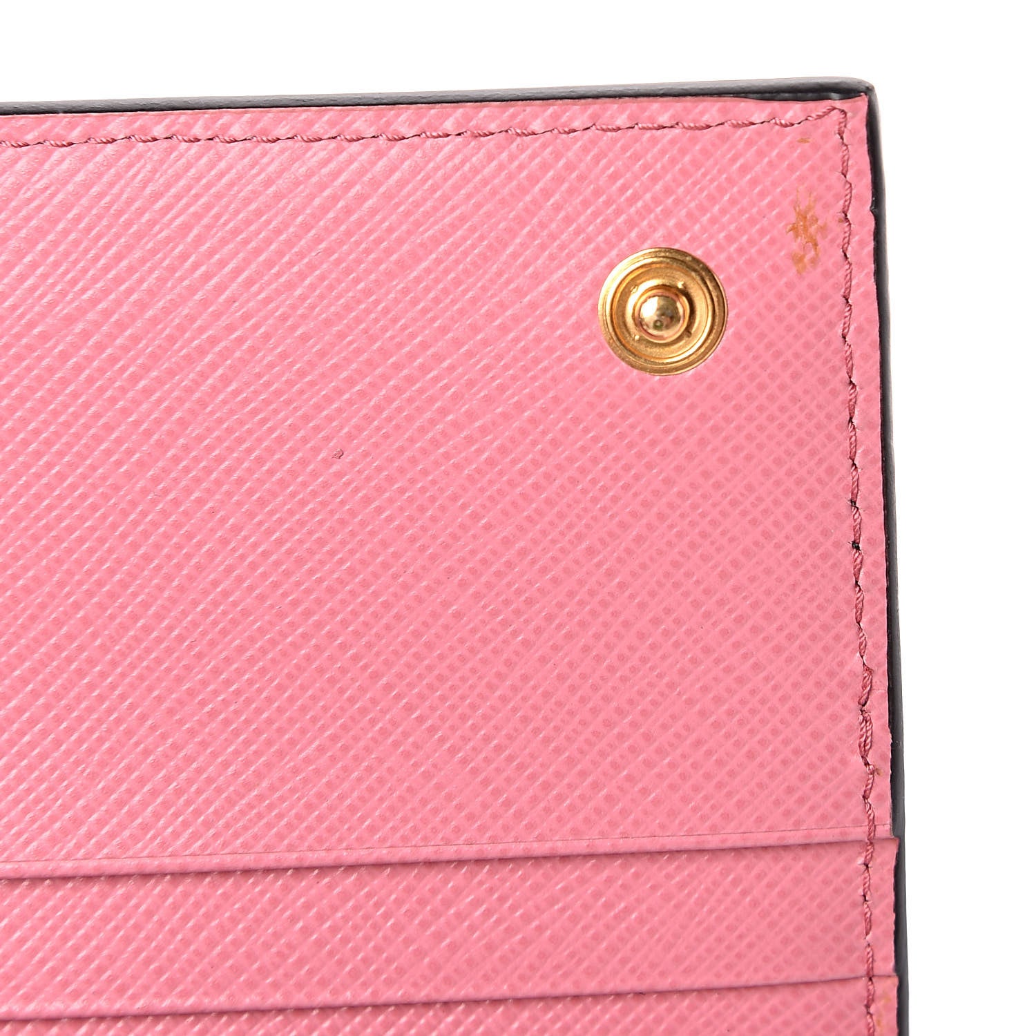 Prada Saffiano Greche Flap Continental Wallet Begonia Giada 8 of 9
