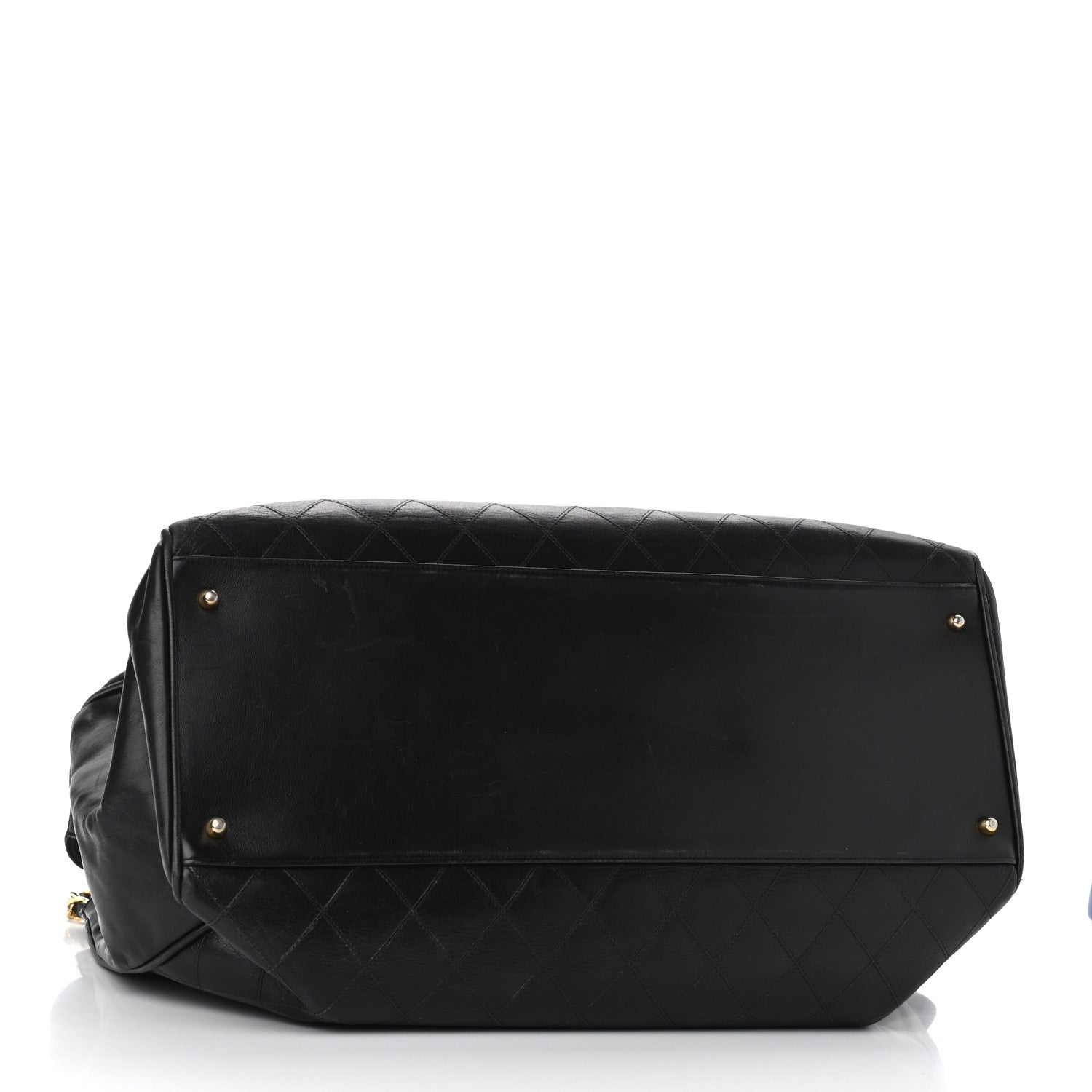 Chanel Calfskin Stitched XL Weekender Black 4 of 14