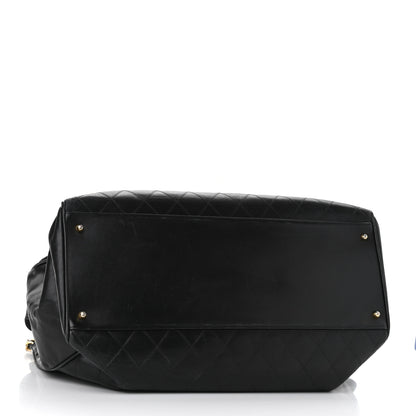 Chanel Calfskin Stitched XL Weekender Black 4 of 14