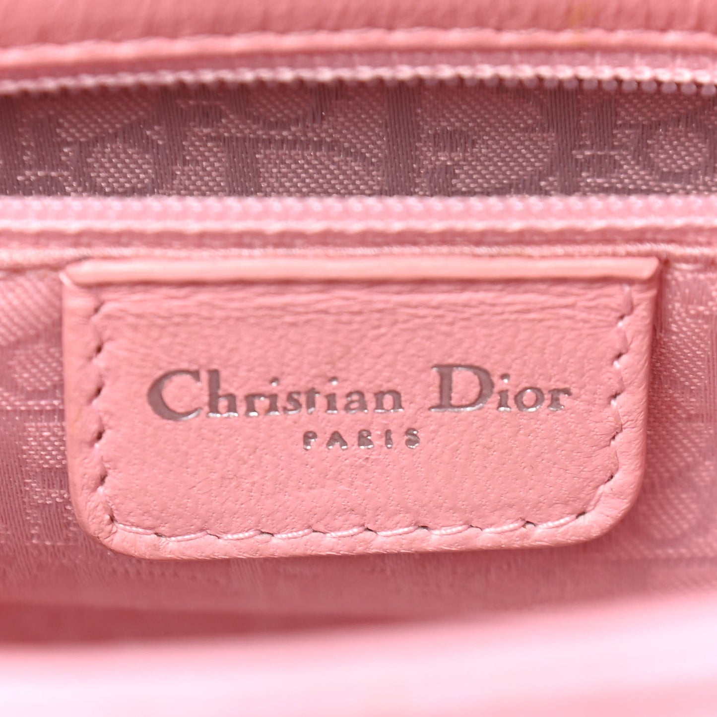 Lambskin Cannage Mini Lady Dior Rose Clair