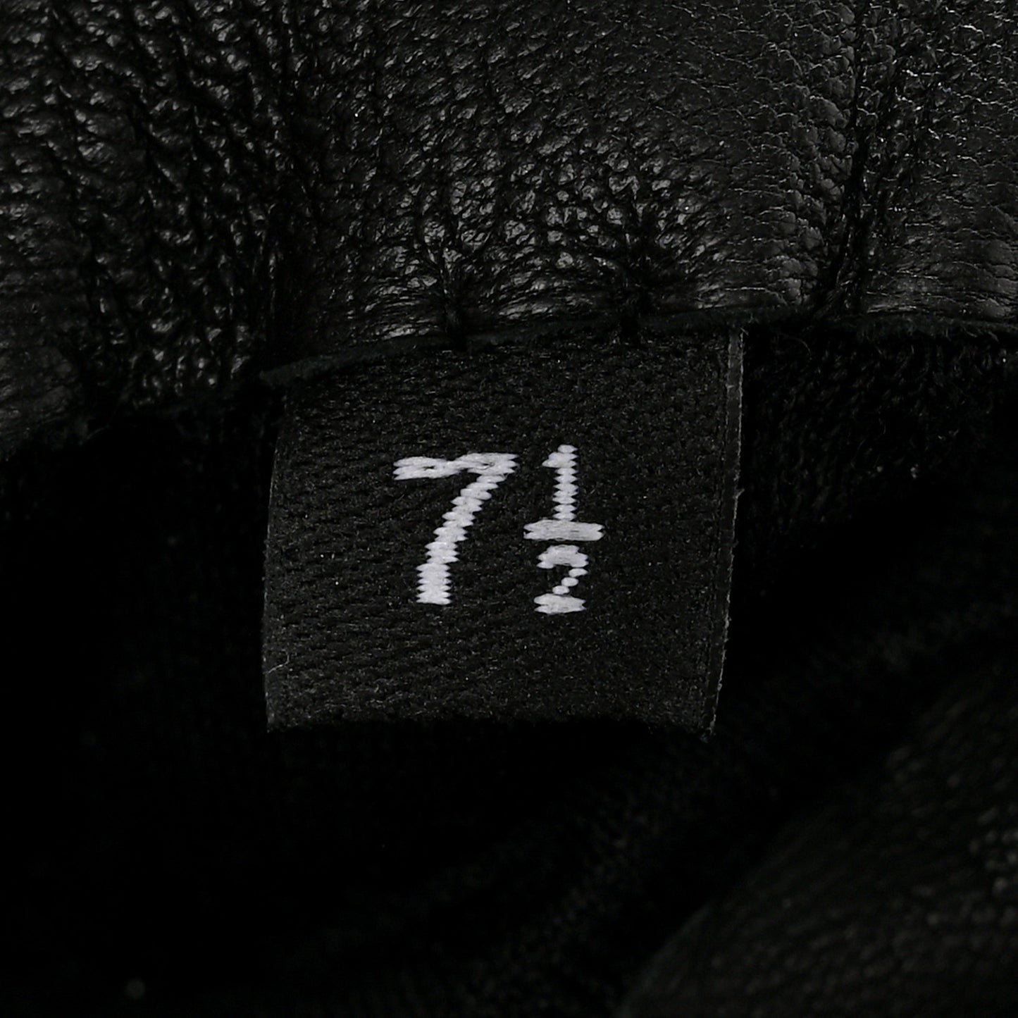 Lambskin Crocodile Embossed Chain Gloves 7.5 Black