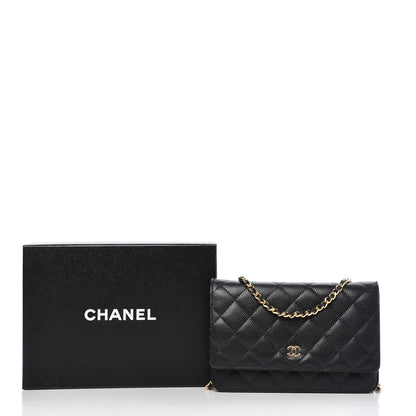Chanel Caviar Quilted Wallet On Chain WOC Black 11 of 12