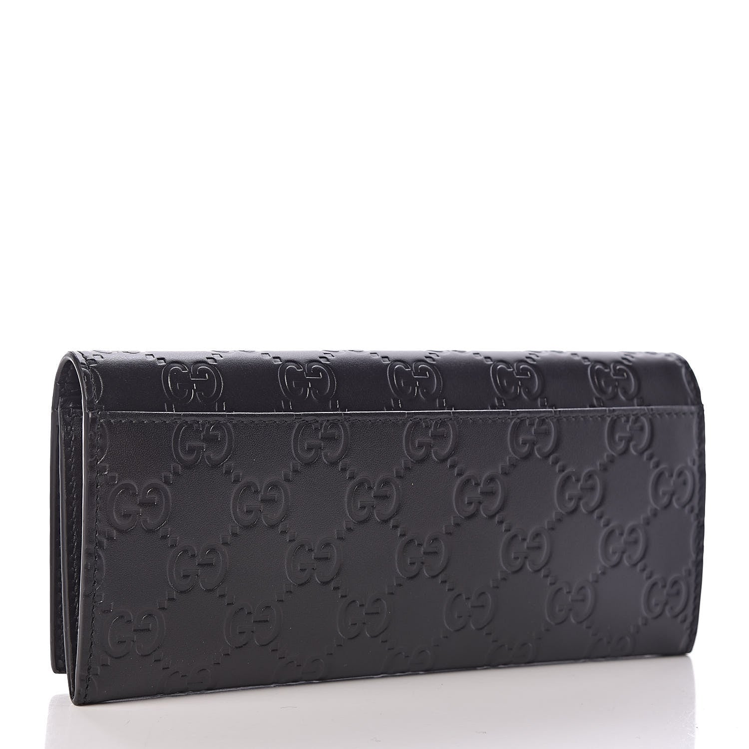Gucci Guccissima Avel Continental Flap Wallet Black 3 of 8