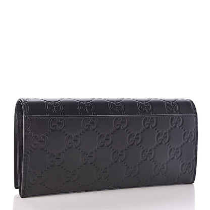 Gucci Guccissima Avel Continental Flap Wallet Black 3 of 8