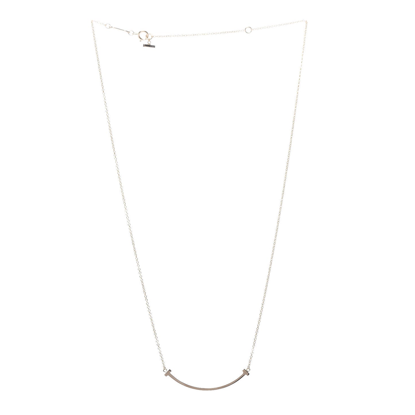 18K Rose Gold Small T Smile Pendant Necklace