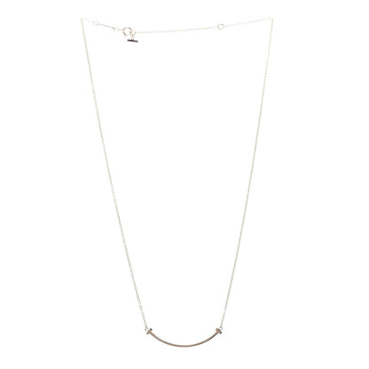 Tiffany 18K Rose Gold Small T Smile Pendant Necklace 3 of 6