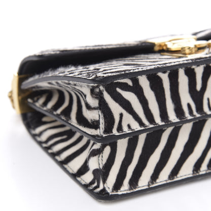 Miu Miu Cavallino Pony Hair Shoulder Bag White Black 9 of 10