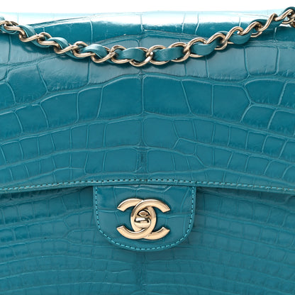 Chanel Alligator Medium Double Flap Blue 7 of 11