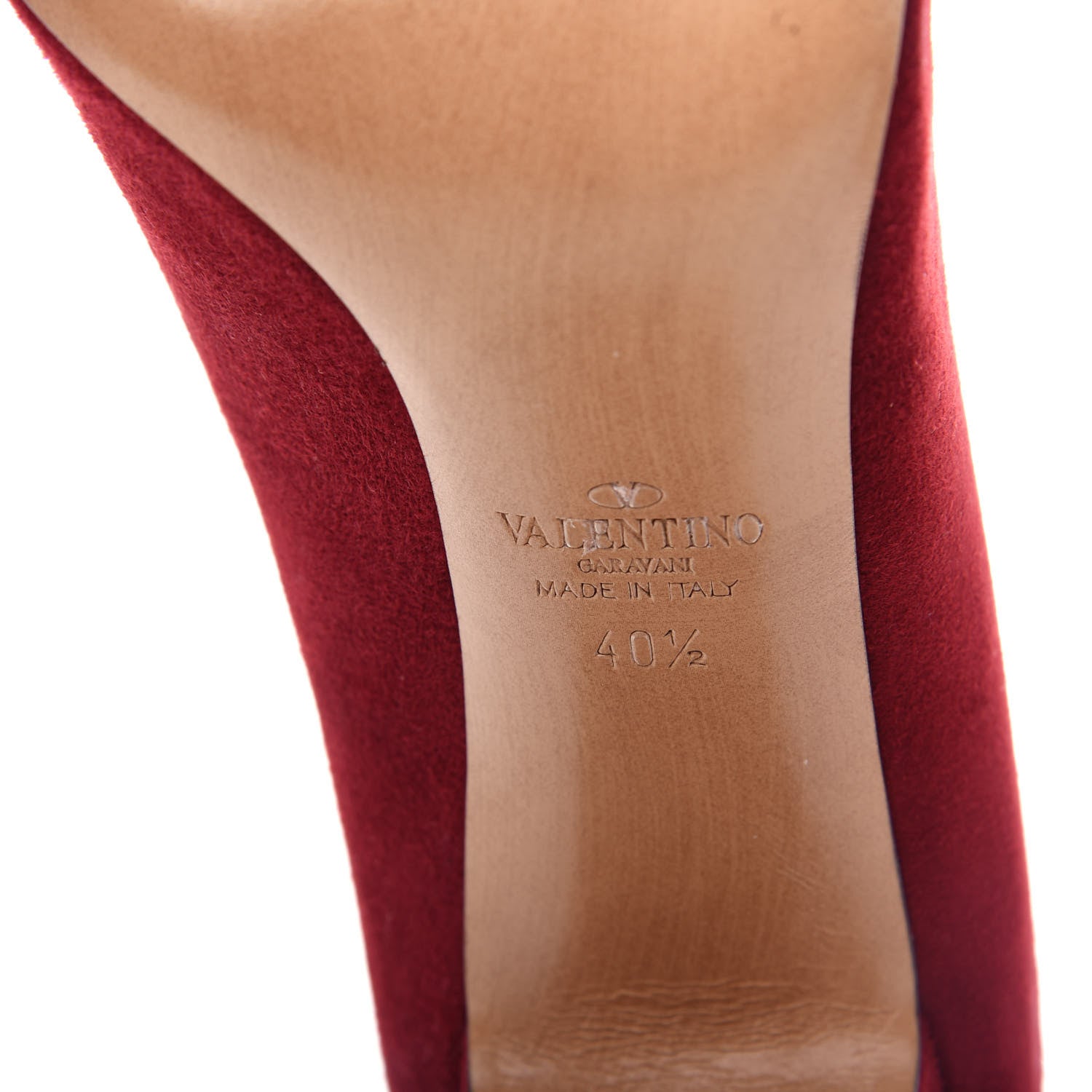 Valentino Garavani Suede Bow Metal Toe Pumps 40.5 Red 7 of 9