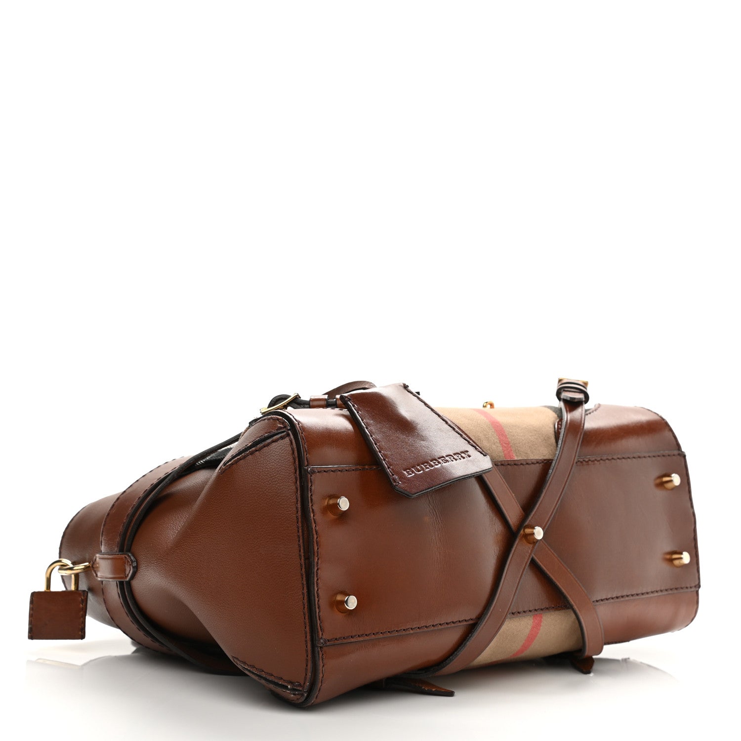 Burberry House Check Small Gladstone Dark Tan 7 of 37