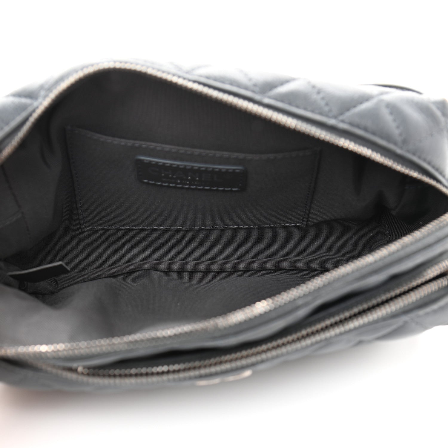 Chanel Calfskin Quilted Waist Bag Dark Grey 5 of 12