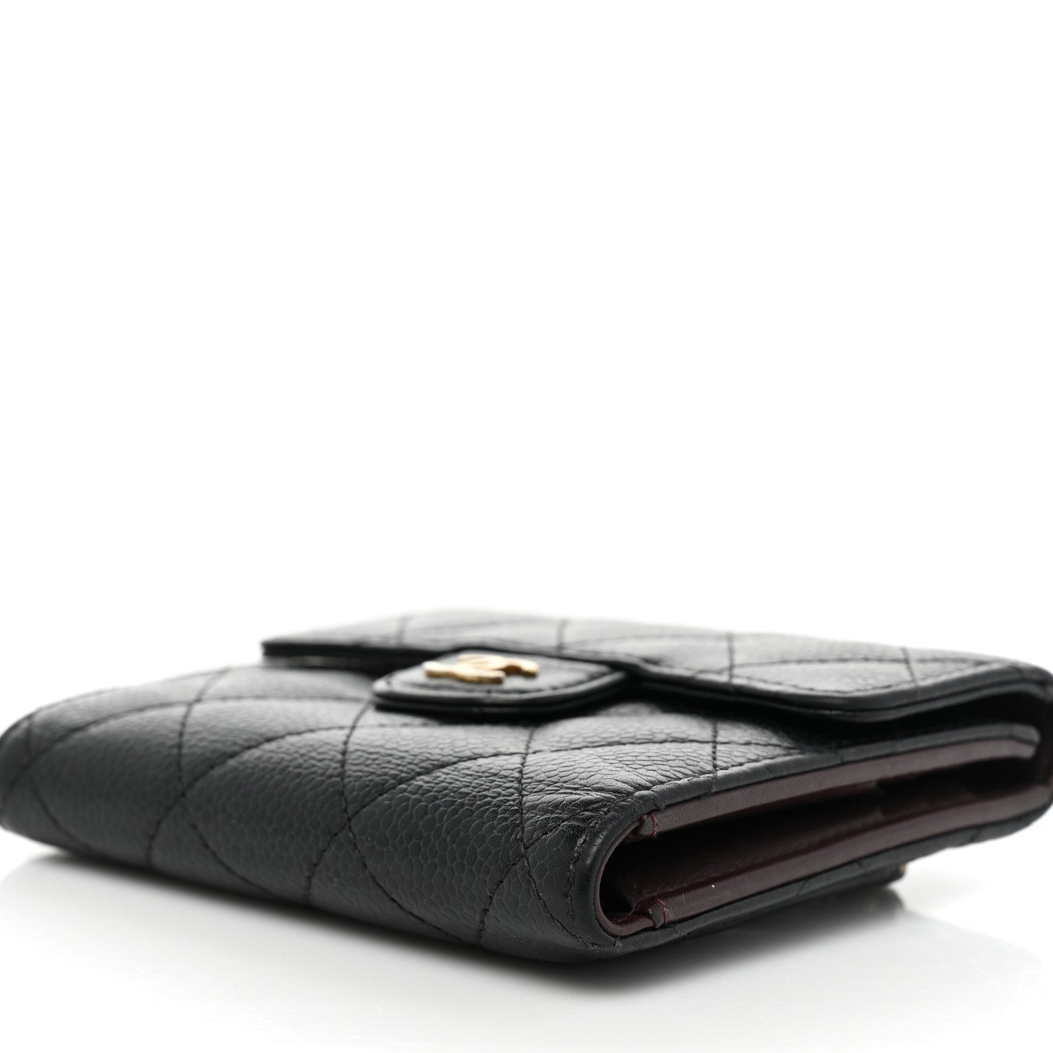 Chanel Caviar Quilted Compact Flap Wallet Black 10 of 14