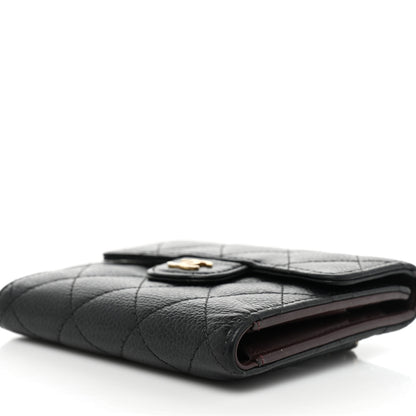 Chanel Caviar Quilted Compact Flap Wallet Black 10 of 14