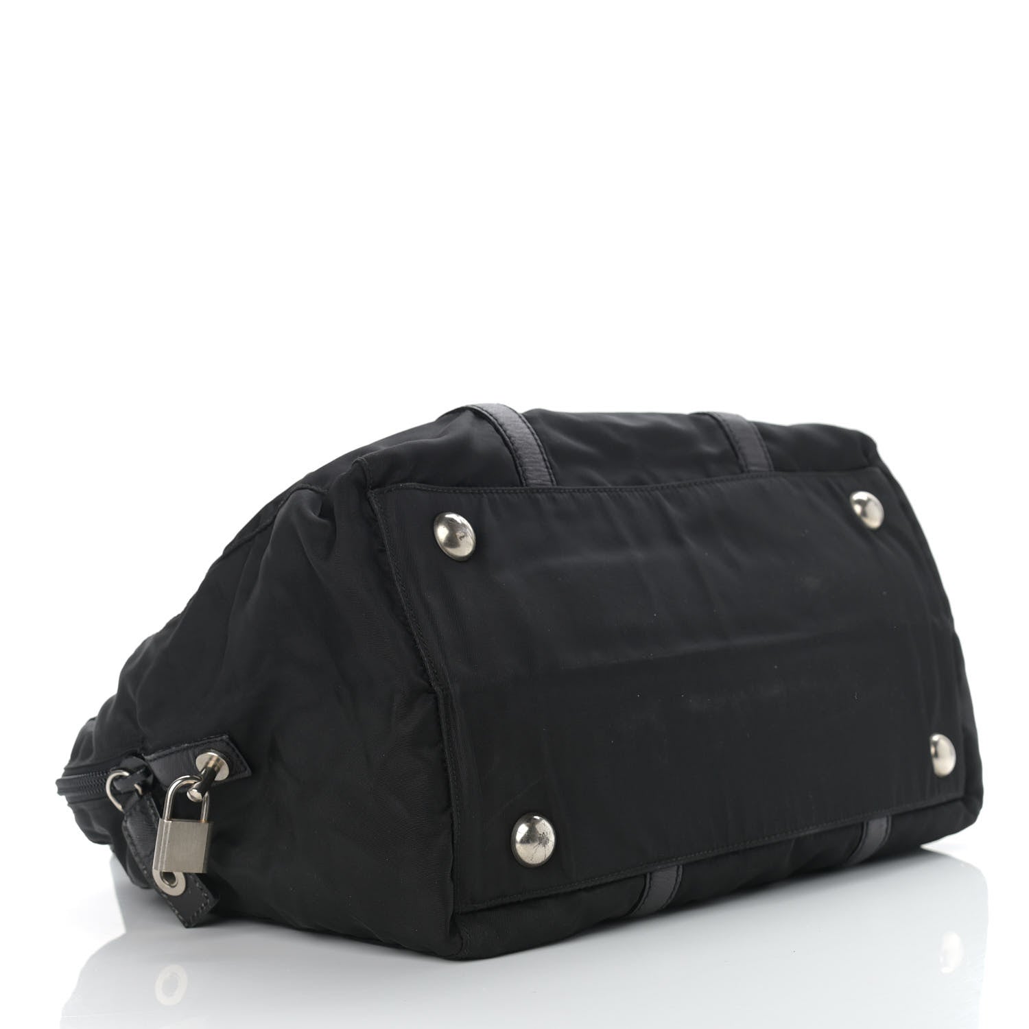 Prada Tessuto Nylon Saffiano Top Handle Bag Black 4 of 14