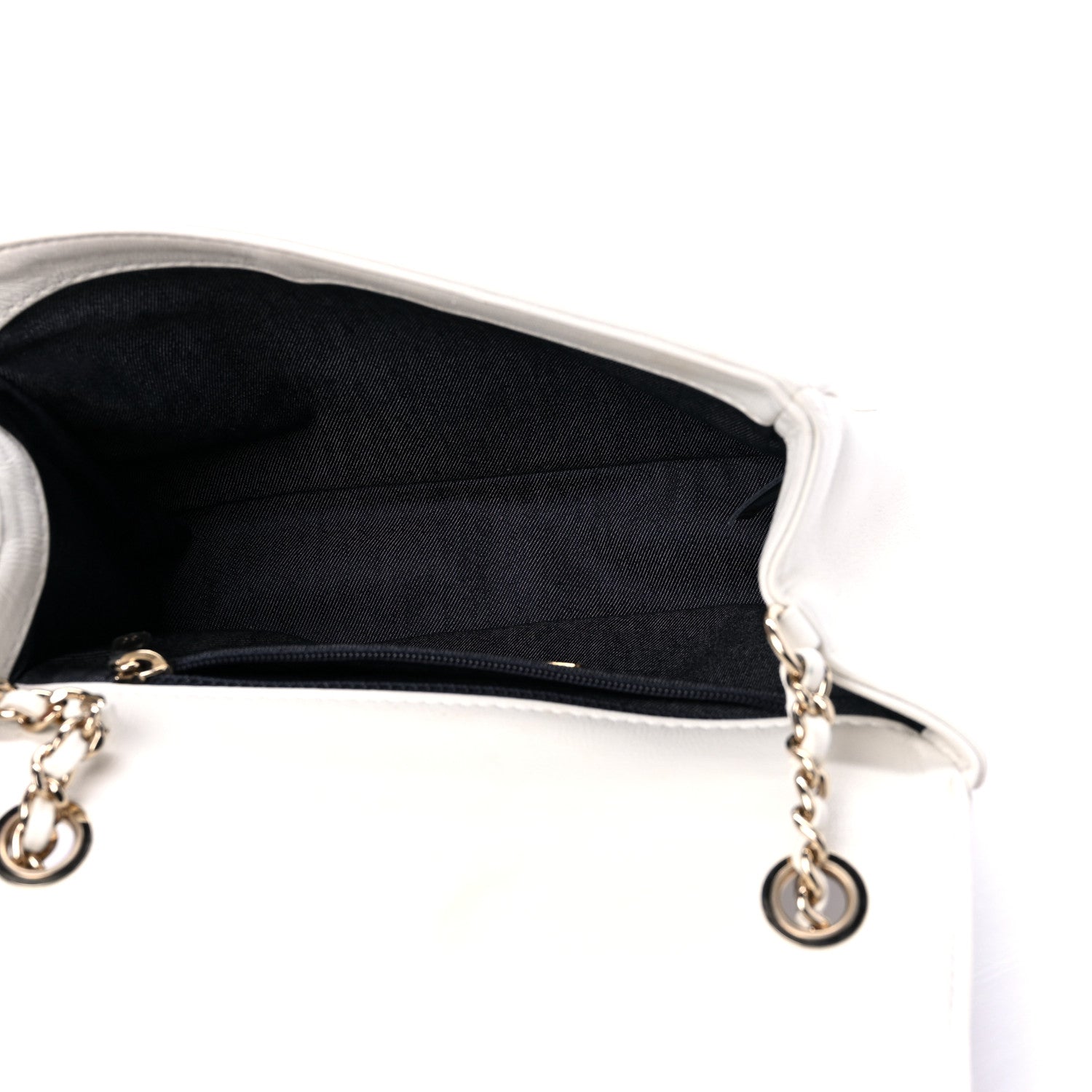 Chanel Lambskin CC Mania Flap Bag White 4 of 12