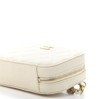 Chanel Caviar Quilted Flap Waist Bag White 9 of 10
