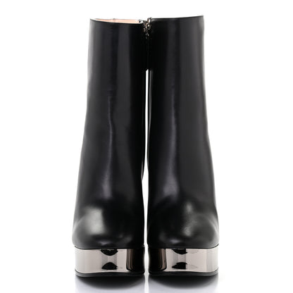 Gucci Malaga Kid Chrome Ankle Boots 36.5 Black 2 of 8