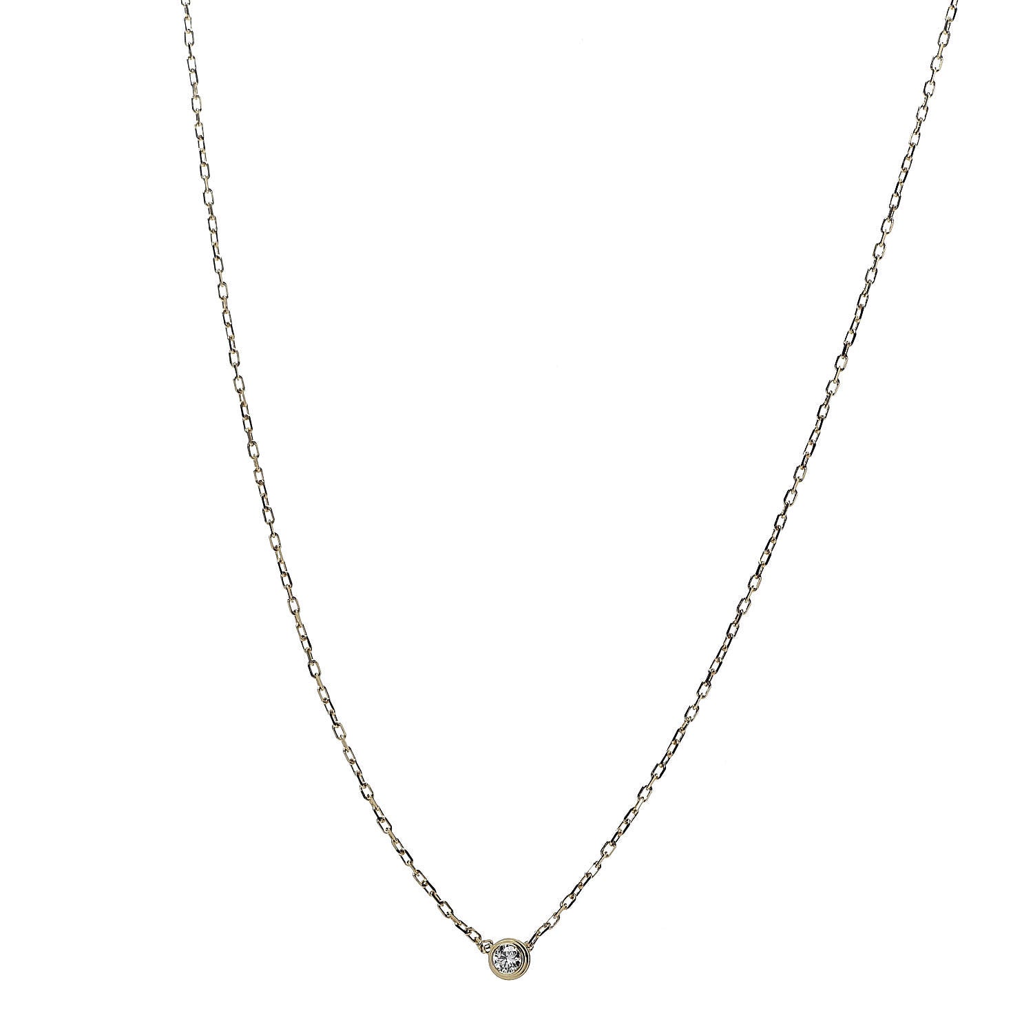 Cartier 18K Yellow Gold Diamond SM D'Amour Pendant Necklace 1 of 6