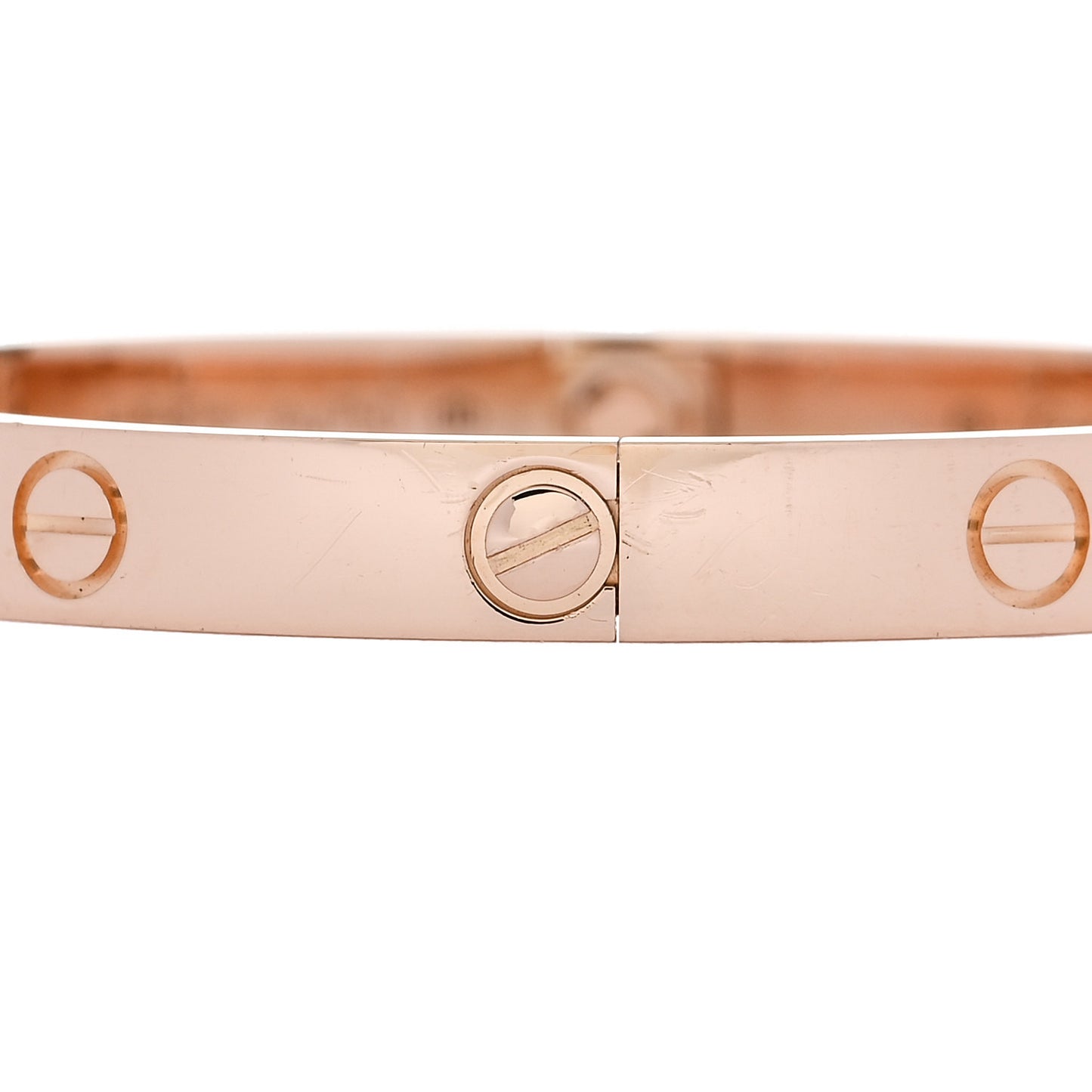 18K Pink Gold 4 Diamond LOVE Bracelet 17