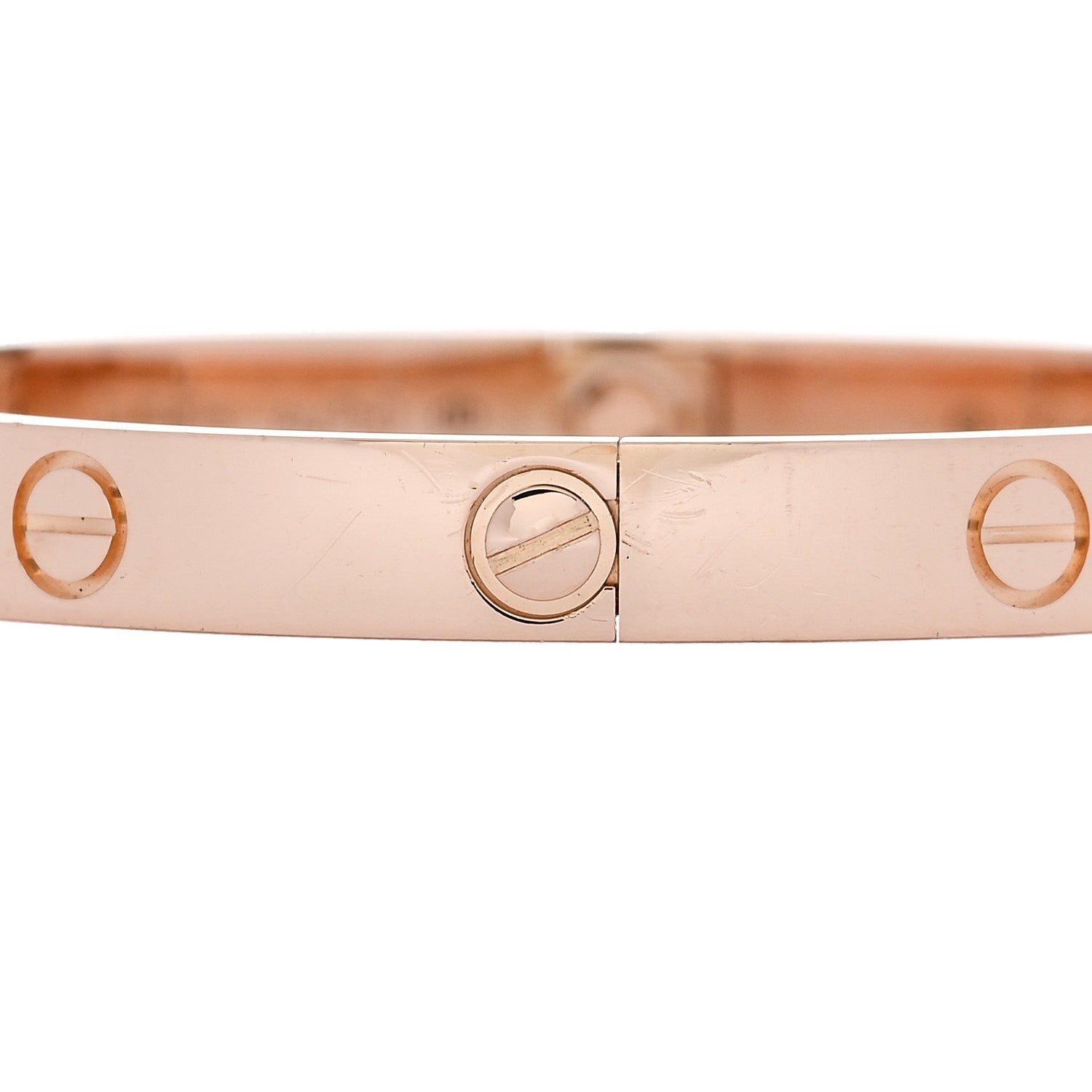 Cartier 18K Pink Gold 4 Diamond LOVE Bracelet 17 4 of 9