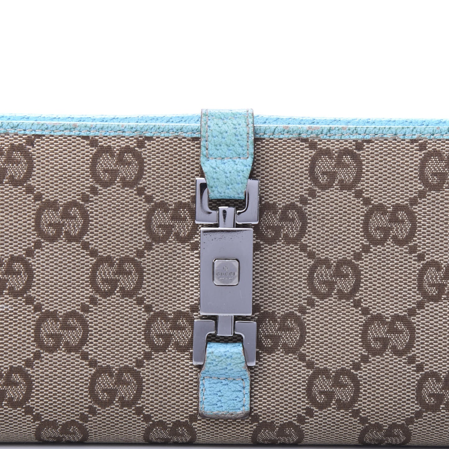 Monogram Calfskin Blake Continental Wallet Turquoise