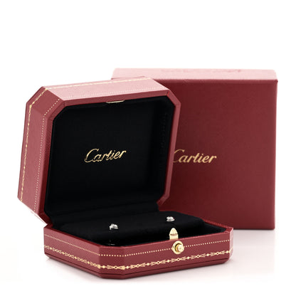 Cartier 18K White Gold Diamond MM D'Amour Earrings 5 of 5