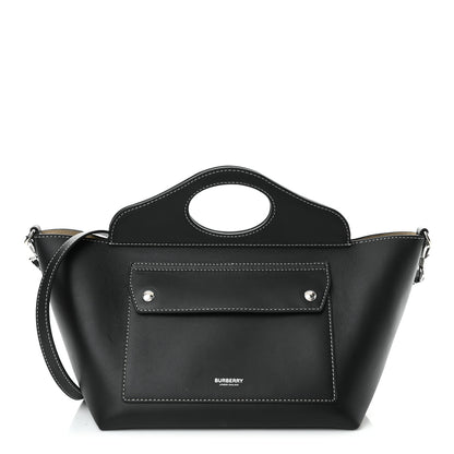 Burberry Soft Calfskin Small Pocket Tote Bag Black 1 of 10