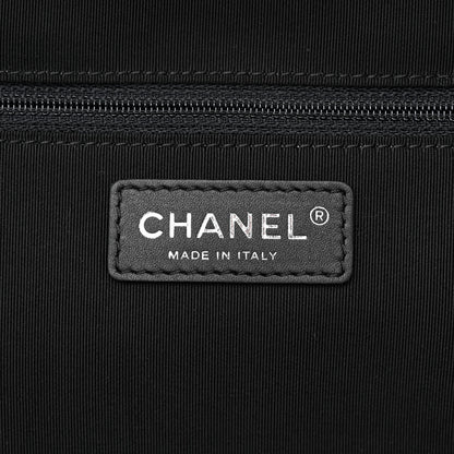 Chanel Caviar Printed Canvas Bowling Bag White Red Blue Black 6 of 10