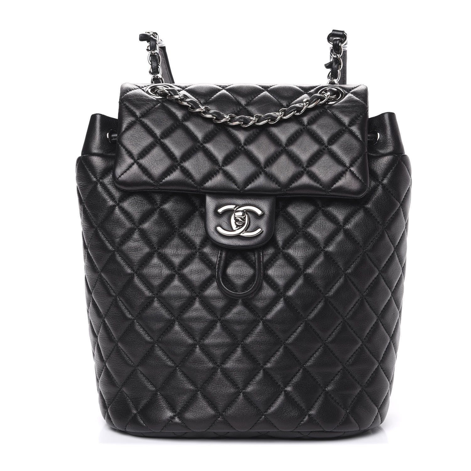 Chanel Calfskin Quilted Small Urban Spirit Backpack Black 1 of 11