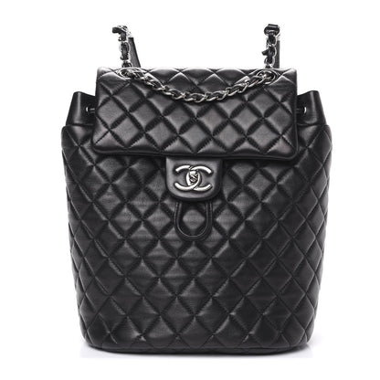Chanel Calfskin Quilted Small Urban Spirit Backpack Black 1 of 11