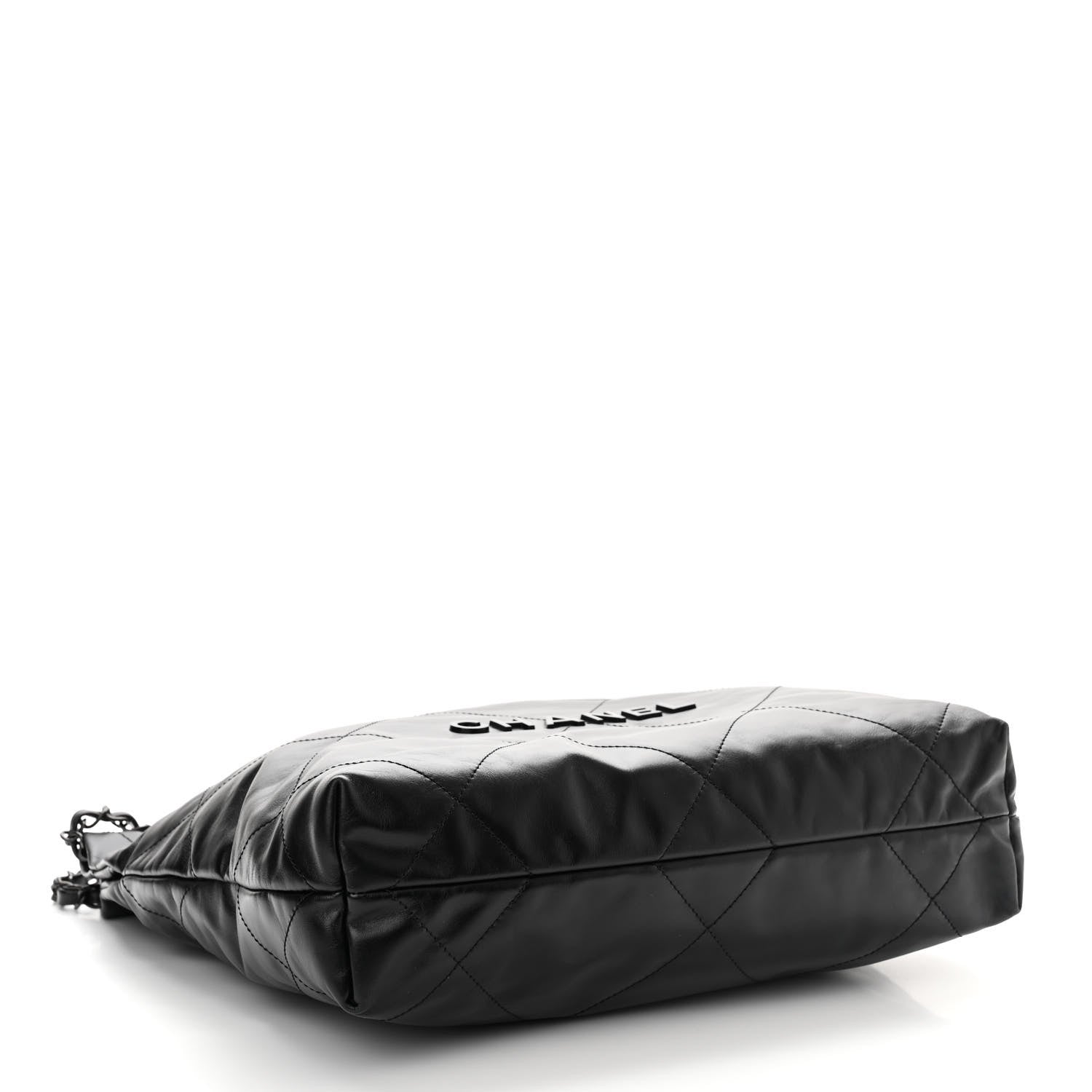 Chanel Shiny Calfskin Quilted Small Chanel 22 So Black 5 of 12