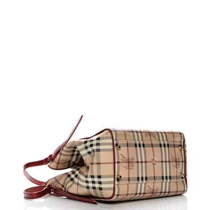 Burberry Haymarket Check Small Canterbury Tote Military Red 4 of 6