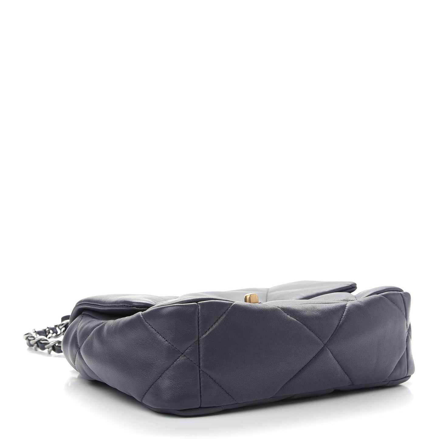 Lambskin Quilted Medium Chanel 19 Flap Dark Grey