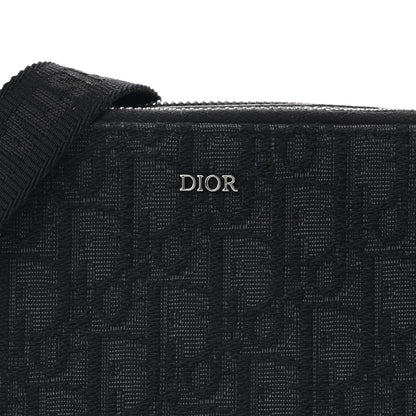 Christian Dior Oblique Zipped With Strap Pouch Blue Black 10 of 13