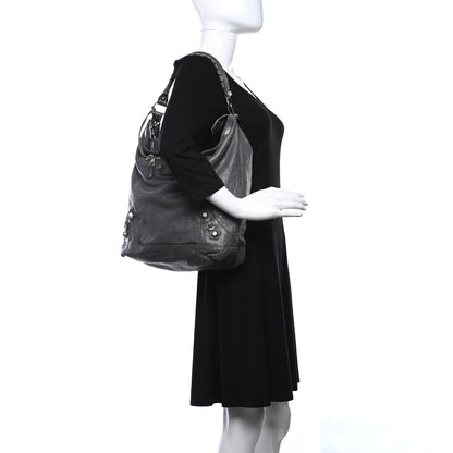 Balenciaga Agneau Giant 12 Silver Hardware Day Hobo Gris Tarmac 2 of 11