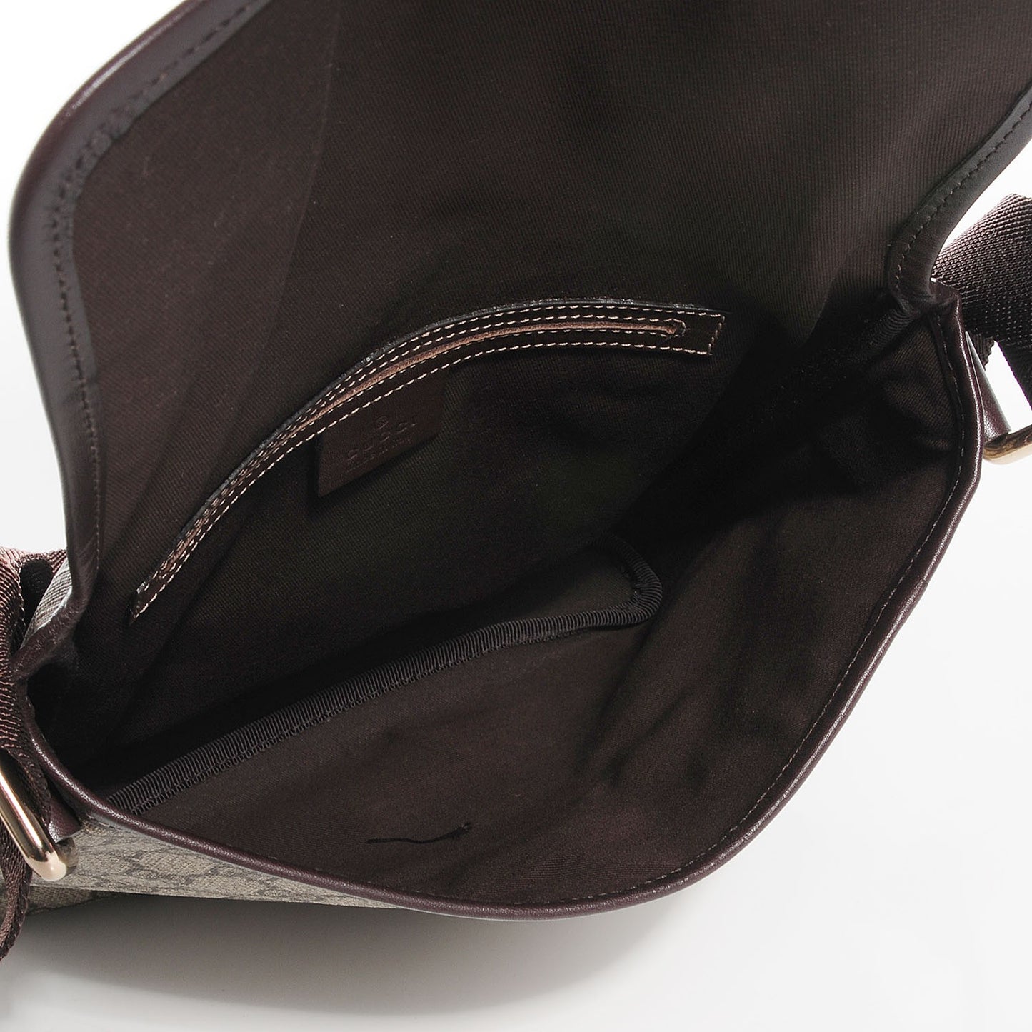 GG Plus Monogram Small Flap Messenger Bag Beige Dark Brown