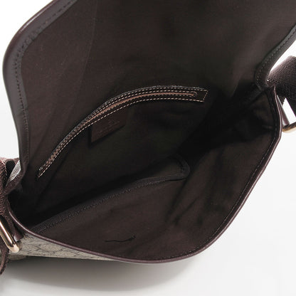 Gucci GG Plus Monogram Small Flap Messenger Bag Beige Dark Brown 5 of 7