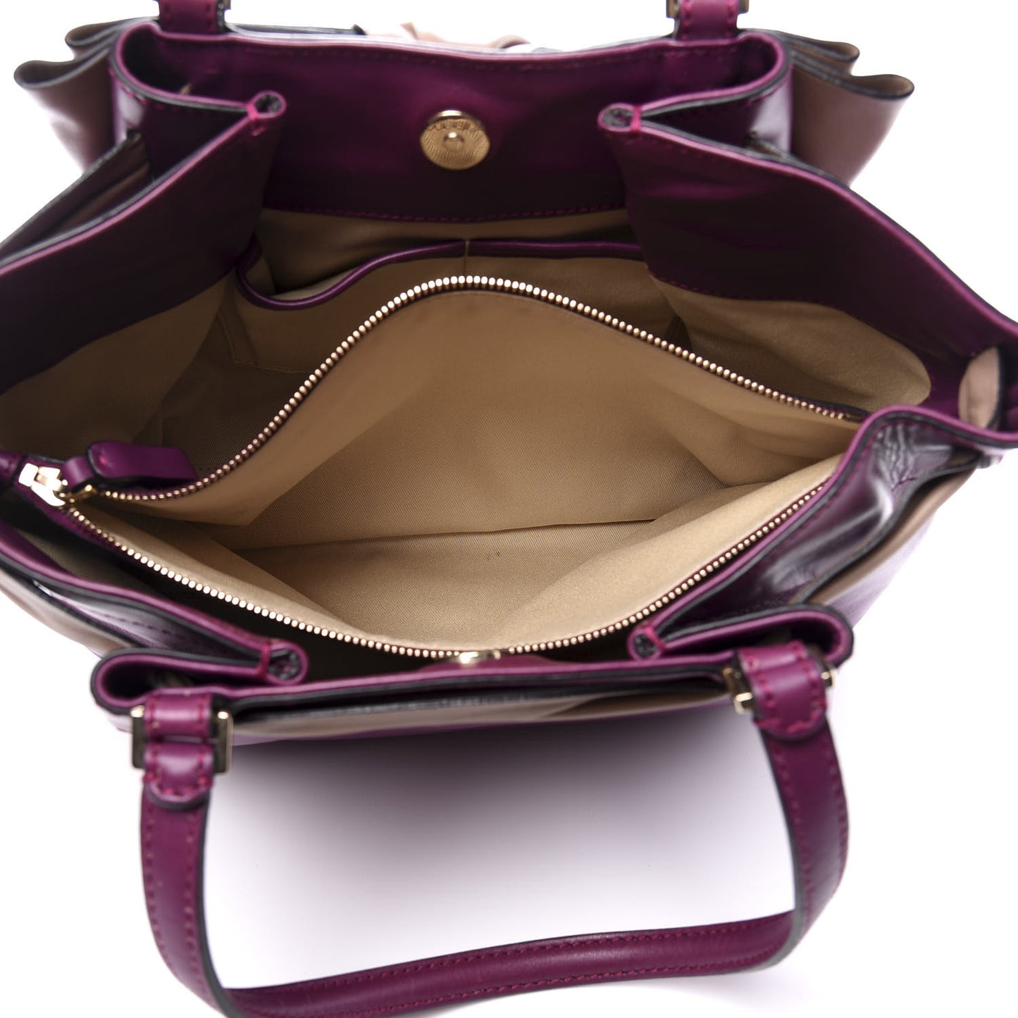 Nappa Large Aphrodite Bow Tote Purple Poudre