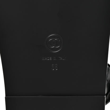 Chanel Grained Calfskin Velcro Dad Sandals 38 Black 7 of 10