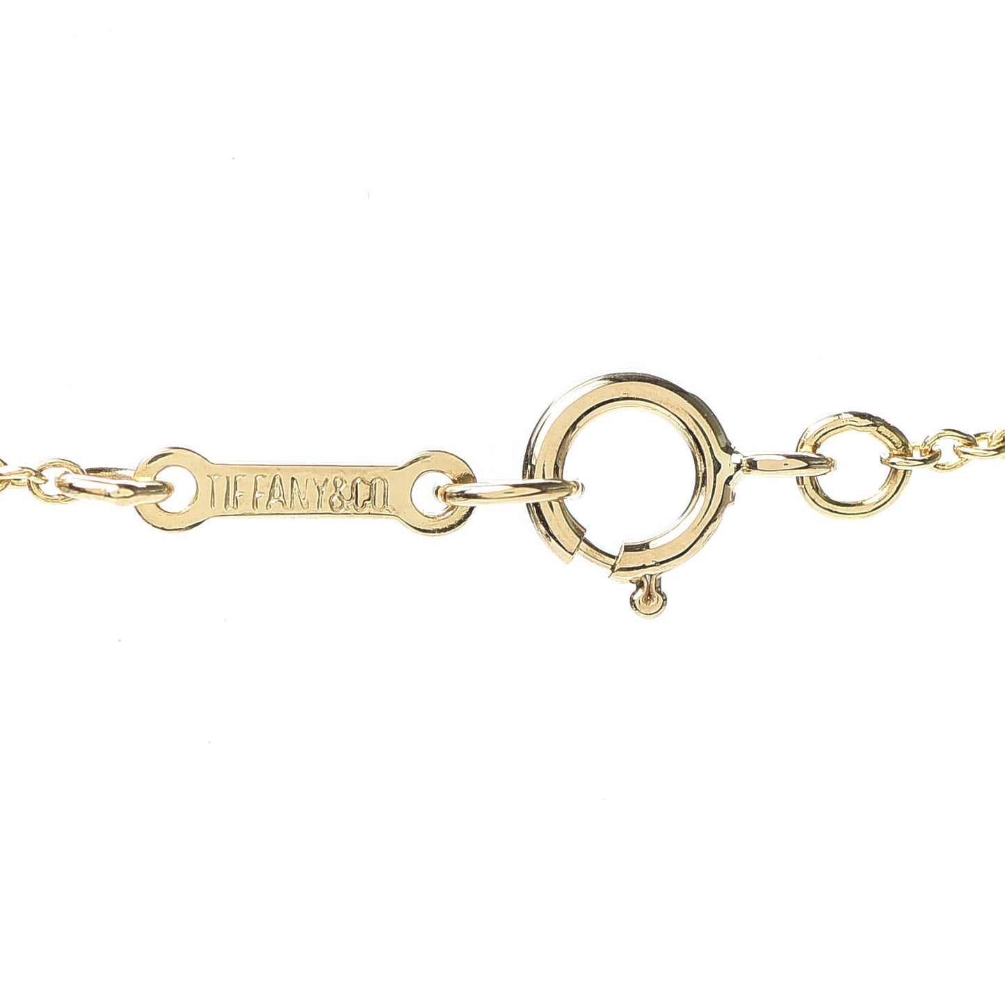 18K Yellow Gold Diamond Small Paloma Picasso Loving Heart Pendant Necklace