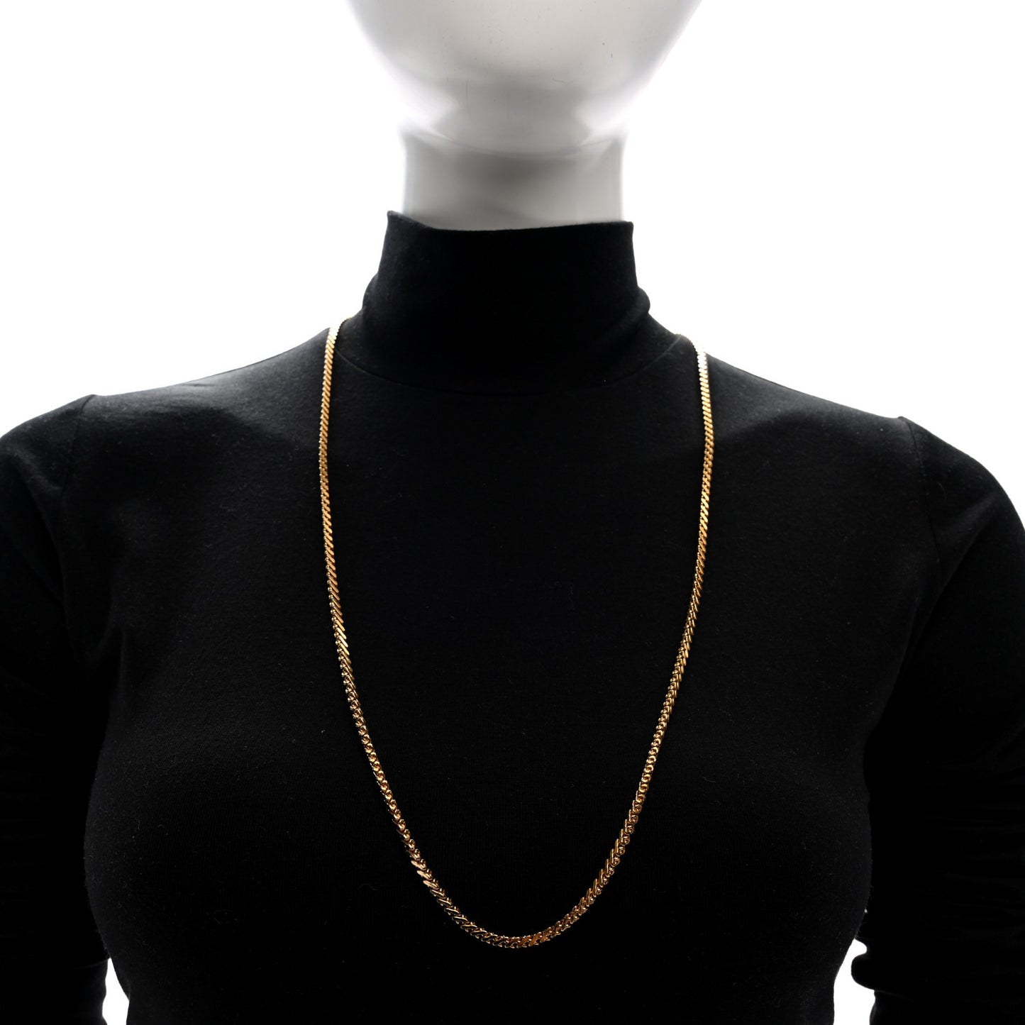 Metal Long Chain Necklace Gold